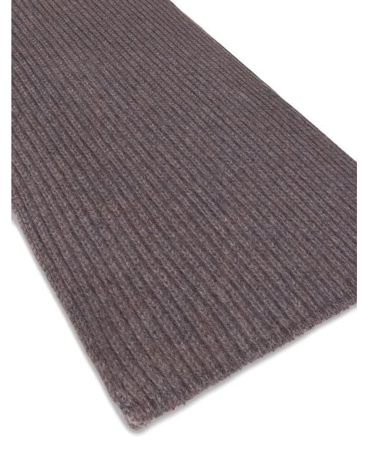 Malo Purple Ribbed Scarf for men