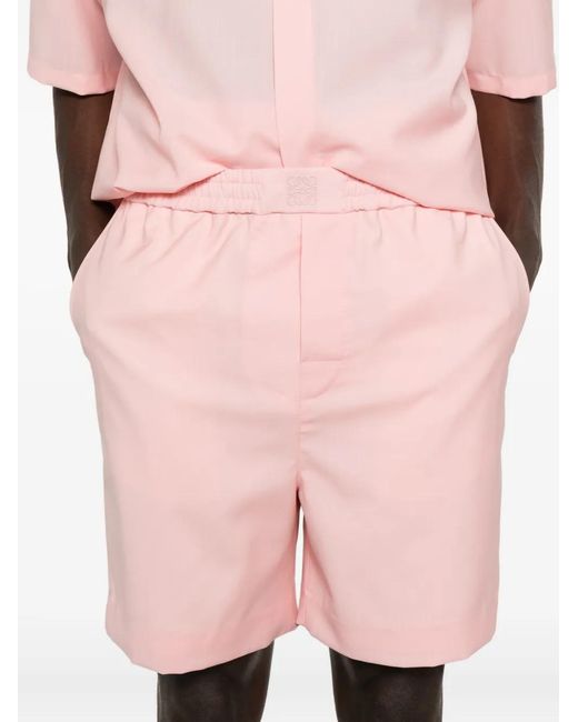 Loewe Pink Wool Shorts for men