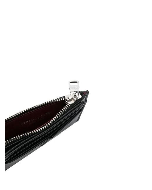 McQueen Black Mini Coin Zip Holder For for men