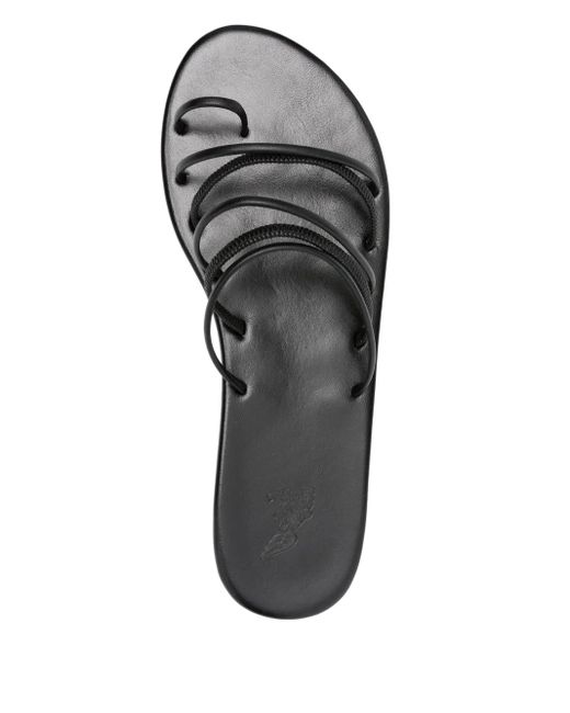 Ancient Greek Sandals White Multi-Strap Leather Sandals