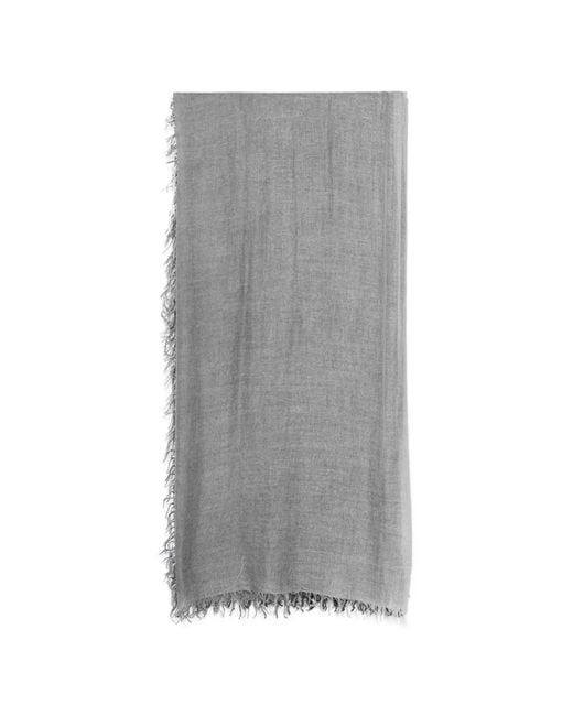 Faliero Sarti Gray Enrichetta Fringed Scarf