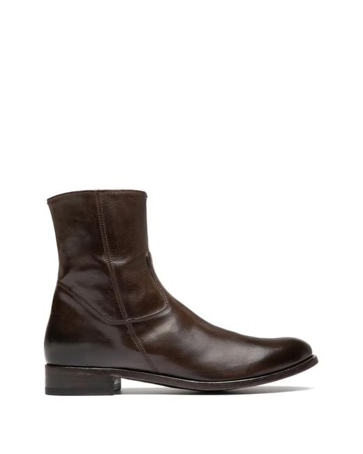 Officine Creative メンズ ブラウン ジップ ブーツの通販はau PAY