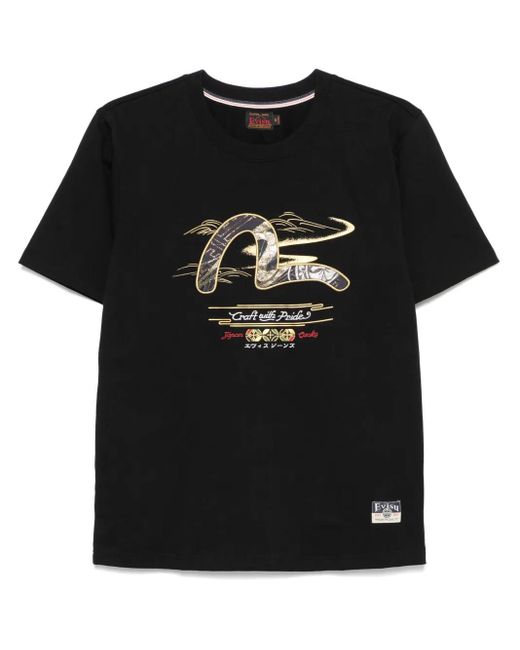 メンズ Evisu Brocade Seagull Tシャツ Black