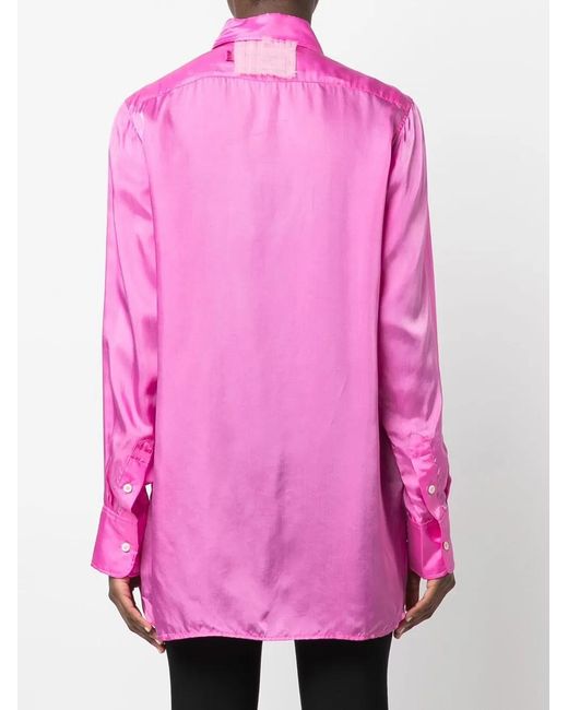 Viktor & Rolf Pink Business Affairs Crystal- Embellished Shirt