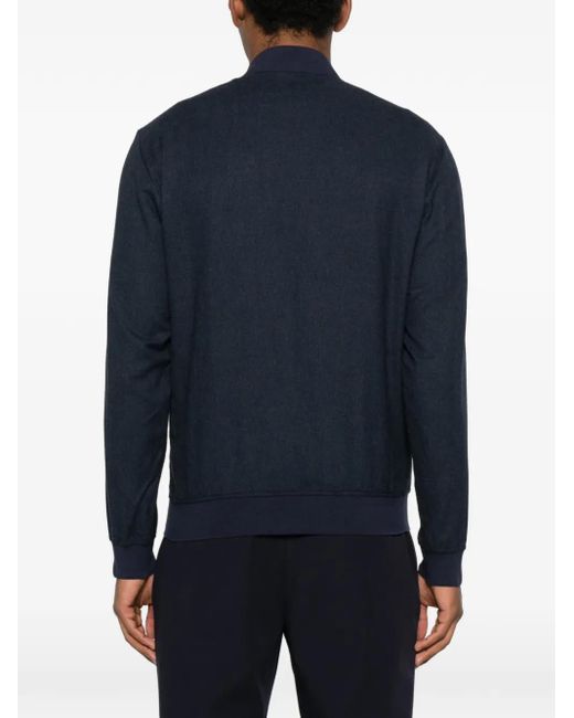 Giacca Con Zip di Kiton in Blue da Uomo