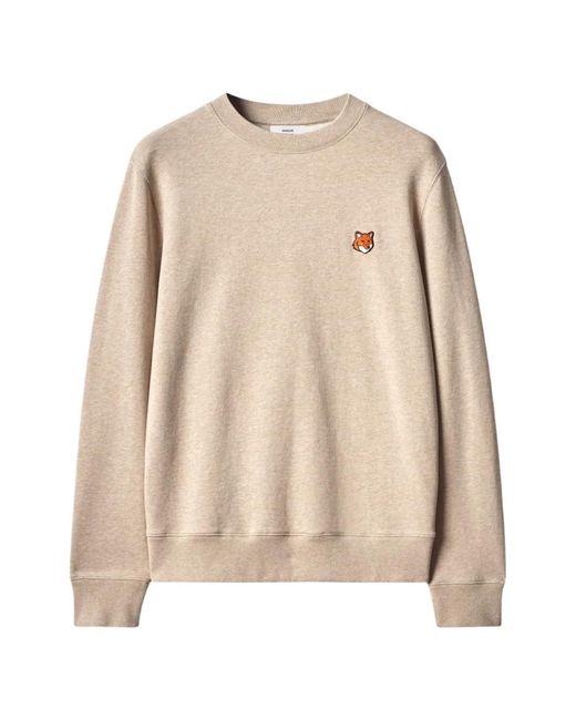 Maison Kitsuné Natural Fox Head-Patch Sweatshirt for men