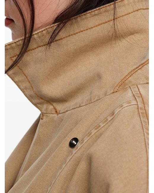 Bimba Y Lola Natural Oversized Buttoned Jacket