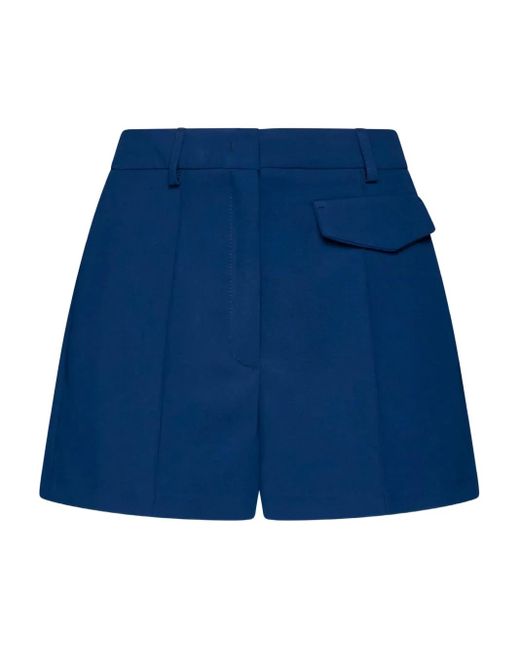 Blanca Vita Blue Pocket-Detail Tailored Shorts