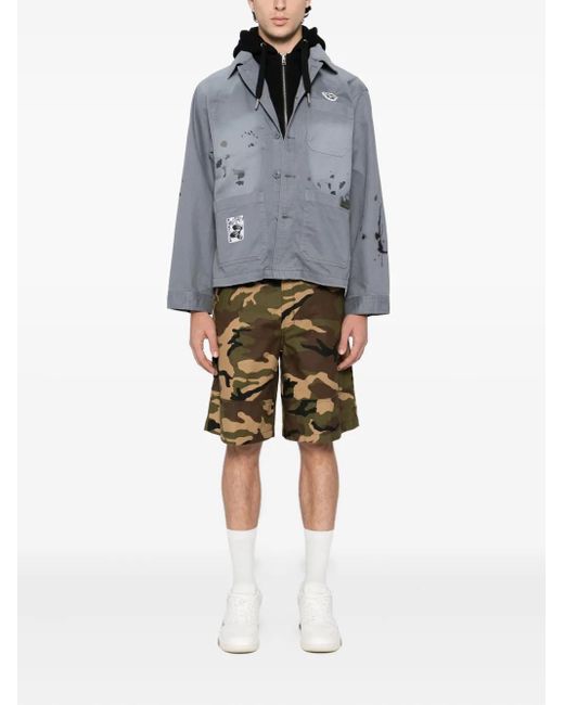 Aape By A Bathing Ape Gray Logo-Patch Jacket for men