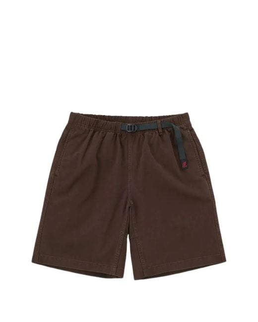 Gramicci Brown G-Shorts Belted Cotton Shorts for men