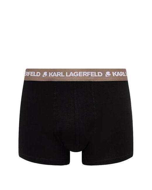 Karl Lagerfeld Black Logo-Waistband Boxers for men