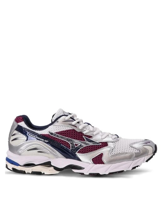 Mizuno White Wave Rider Panelled Sneakers