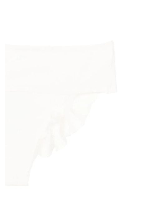 Clube Bossa White Jasper High-Waist Bikini Bottoms