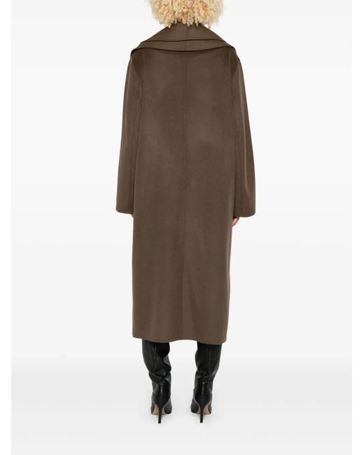 Rohe Brown Double-Breasted Shawl-Collar Coat