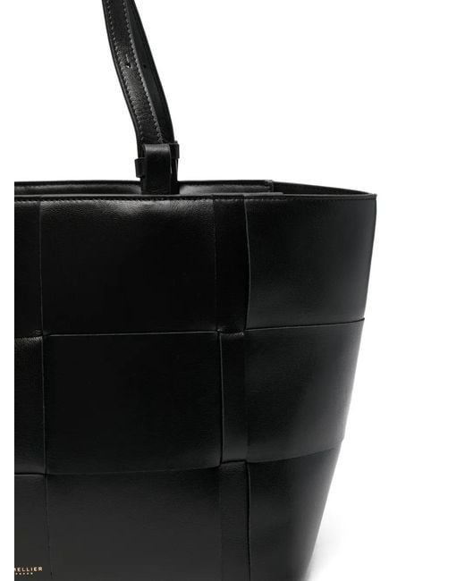 DeMellier London Black Florence Woven Tote Bag