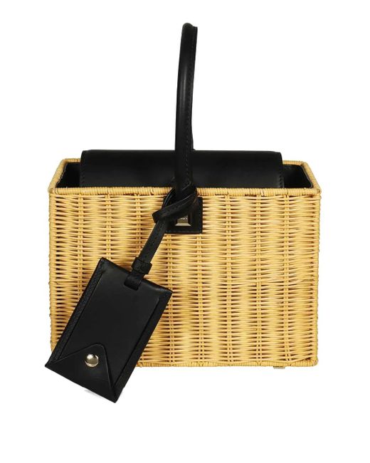Max Mara Metallic Cestoswicker Tote Bag