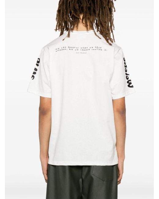 Throwback. Alex White-print Cotton T-shirt for men