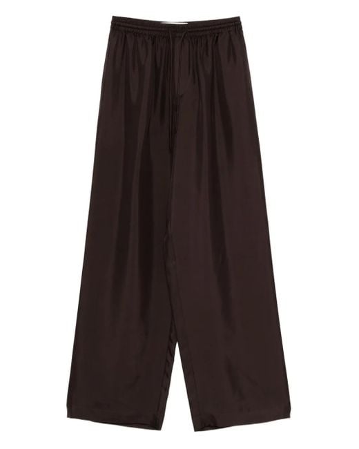 Rohe Black Drawstring-Waist Silk Trousers