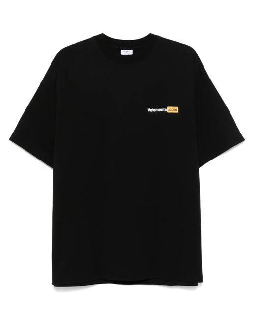 T-Shirt Con Stampa di Vetements in Black
