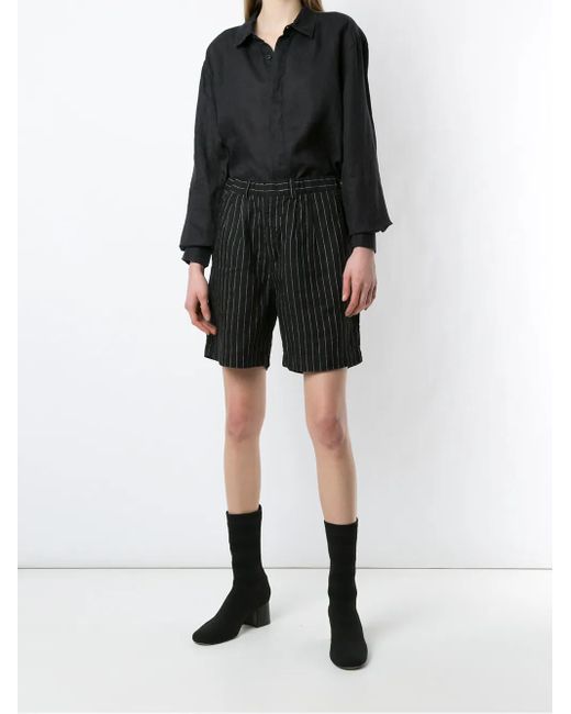 Handred Black Linen Shirt