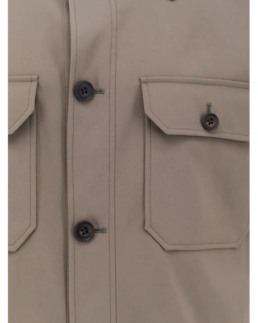 Corneliani Gray Buttoned Patch-Pocket Jacket for men