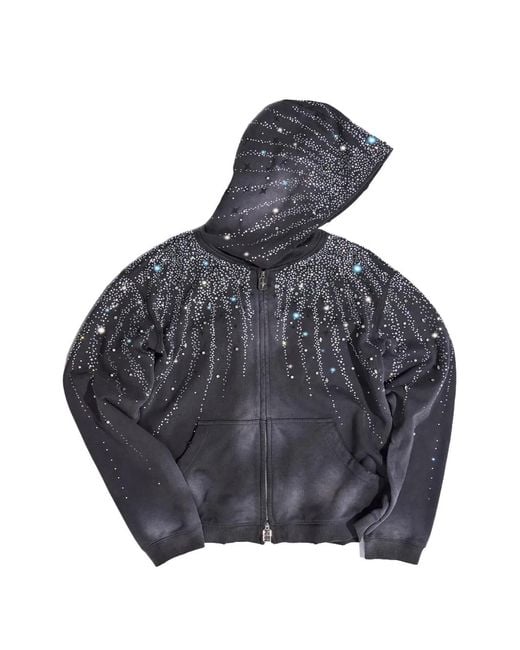 BIRTH OF ROYAL CHILD Gray Embellished Hoodie for men