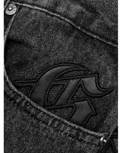 Godspeed Black Infinity V2 Logo-Patch Frayed Jeans for men