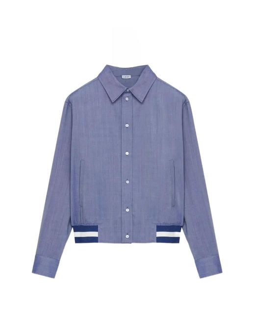 Loewe Blue Logo Bomber Jacket for men