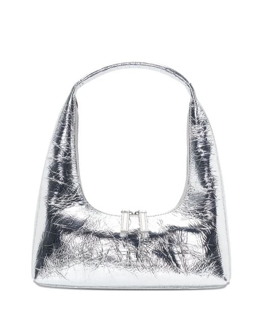 MARGE SHERWOOD White Metallic-Effect Shoulder Bag