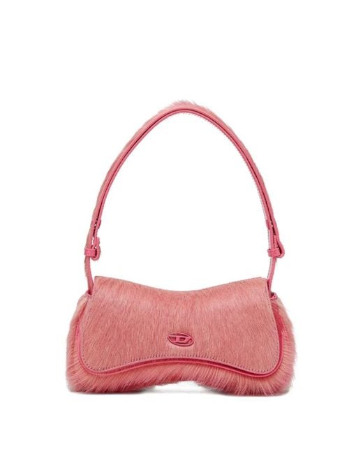 DIESEL Pink Play Leather Clutch