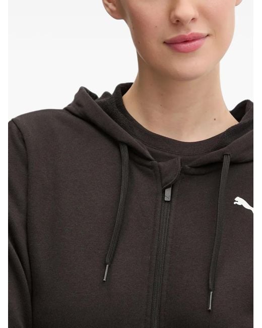 PUMA Black Tad Essentials Zip-Up Hoodie