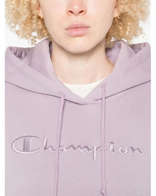 Hoodie À Logo Brodé Champion en coloris Purple
