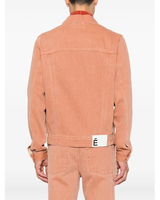 Etudes Studio Pink Veste En Jean À Fermeture Zippée Et Coupe Slim