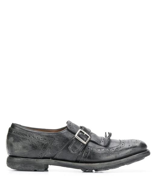 Church's Gray Shanghai Brogue Monk Shoes