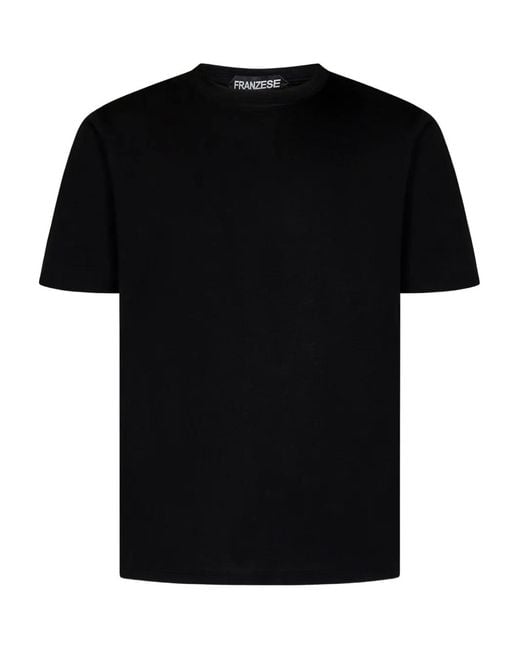 Franzese Collection Black Gianni Agnelli Crew-Neck T-Shirt for men