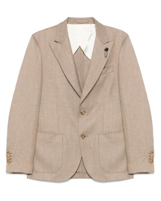 メンズ Lardini シングルジャケット Natural