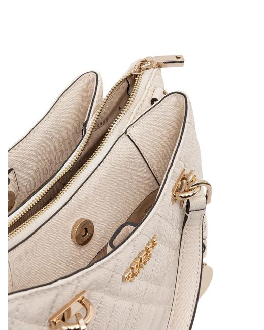 Guess Natural Quilted-Pattern Shoulder Bag