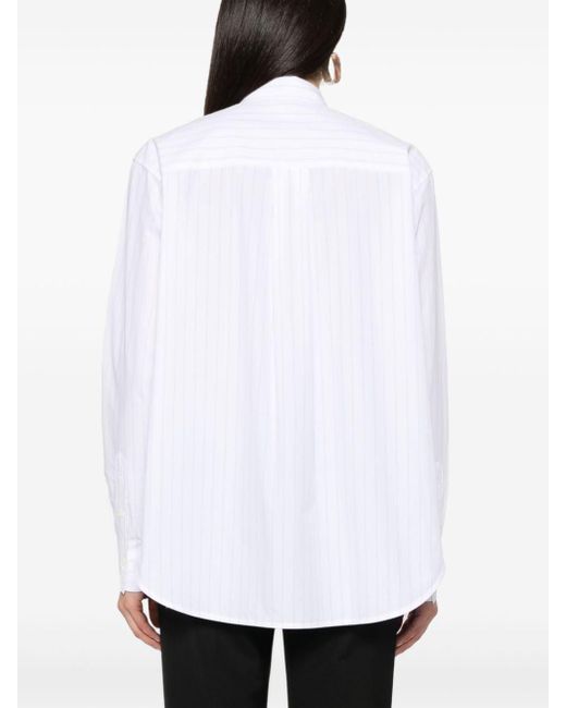 Totême  White Pinstripe Cotton Shirt