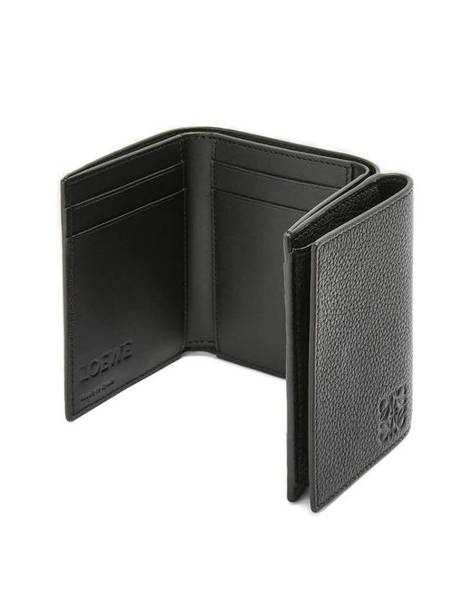 Loewe Black Trifold Leather Wallet for men