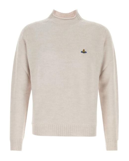 Vivienne Westwood White Orb-Embroidered Sweater for men