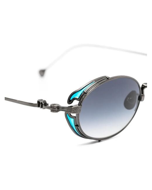 Matsuda White Oval-Frame Sunglasses