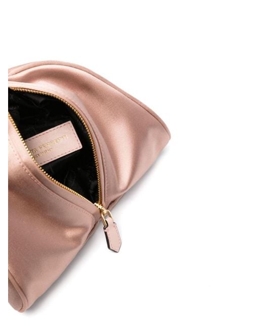 Alberta Ferretti Pink Satin Clutch Bag