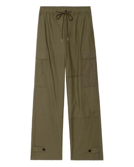 Zadig & Voltaire Green Palmyr Cargo Trousers for men