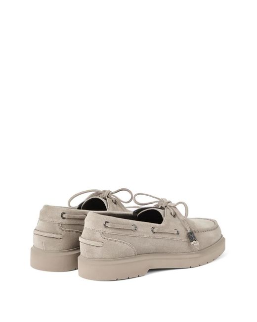 Brunello Cucinelli Gray Flat Shoes