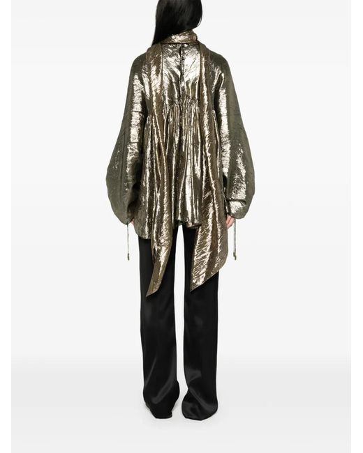 Top Asimétrico Lanvin de color Metallic