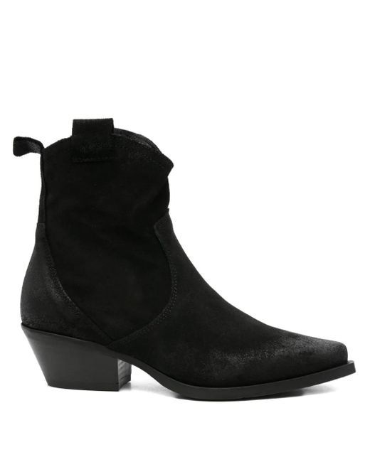 METISSE Black 50Mm Texan Pointed-Toe Zip Boots