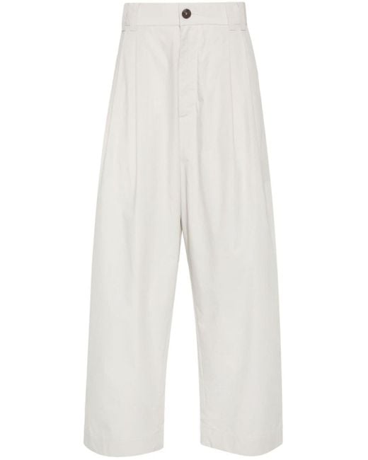 Pantaloni a vita alta Yale di Studio Nicholson in White da Uomo
