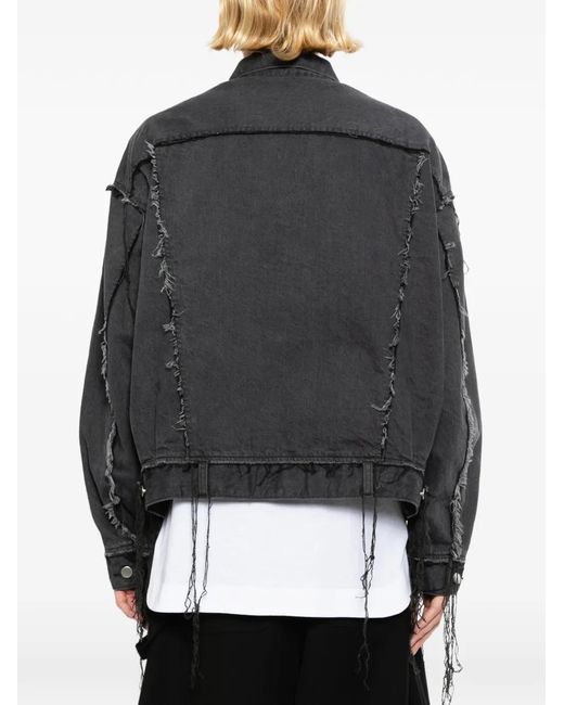 Midorikawa Black Veste En Jean À Bords Francs for men