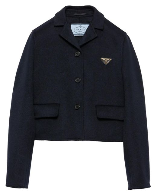 Prada エンブロイダリー シングルジャケット Blue