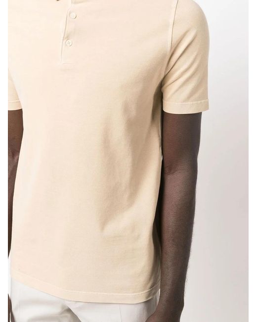 Dell'Oglio Natural Short-Sleeved Polo Shirt for men